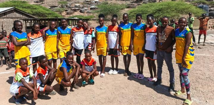 Young people from the Suguta Valley in team kits